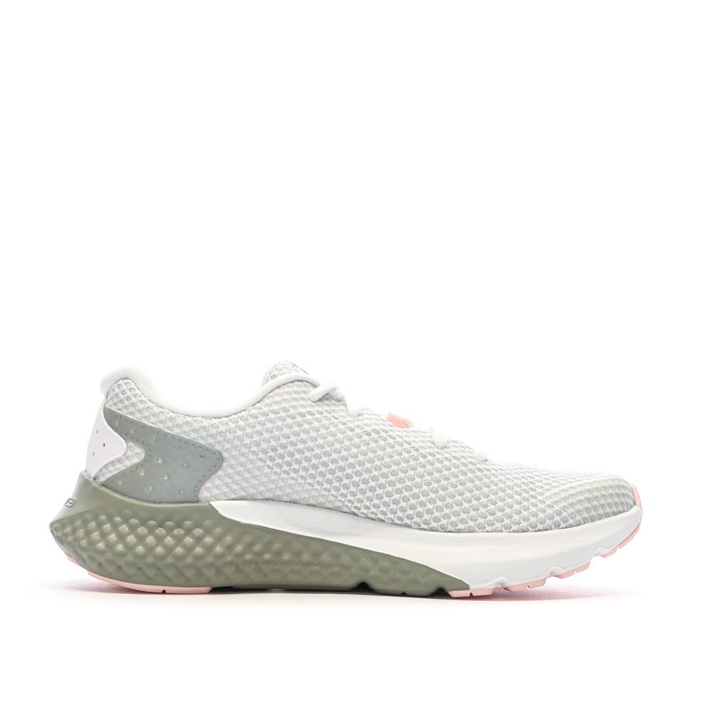 Chaussures de Running Blanc/Gris/Rose Femme Under Armour Charged Rogue 3 vue 2