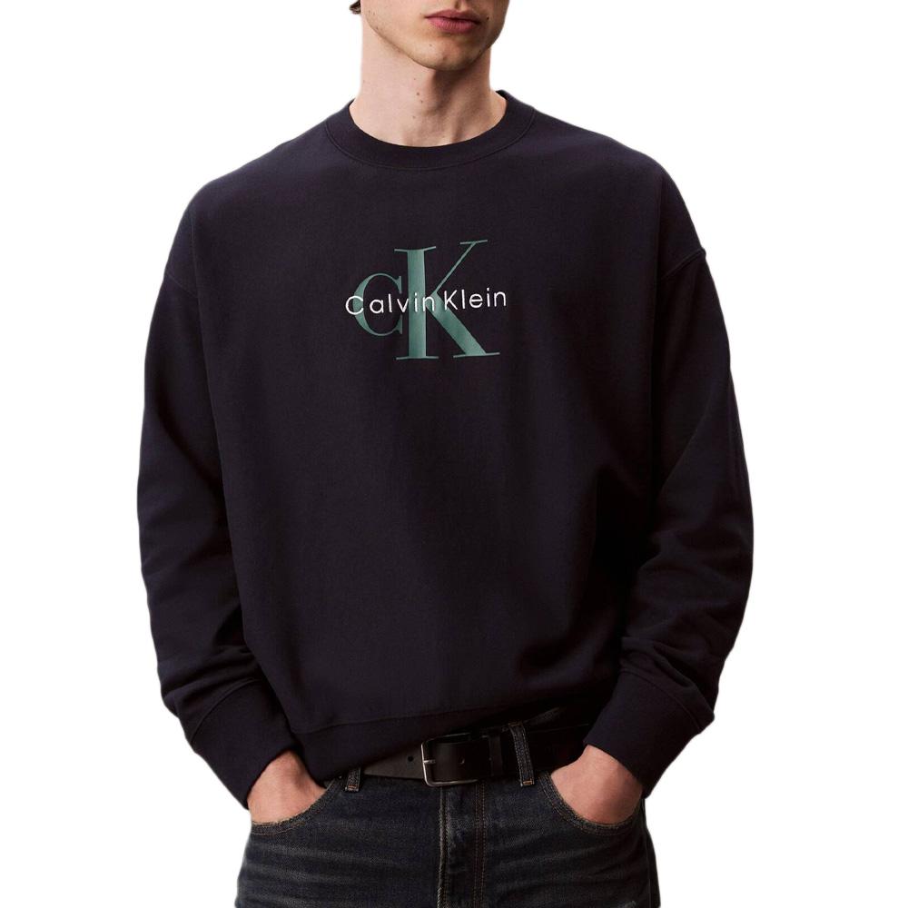 Sweat Marine Homme Calvin Klein Jeans 350terry Mono pas cher