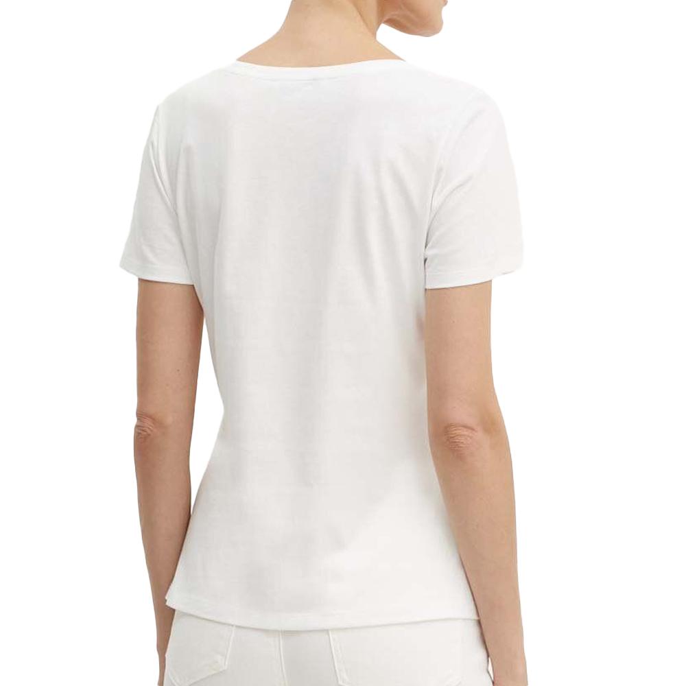 T-shirt Blanc Femme Morgan Serigraphie OFF vue 2