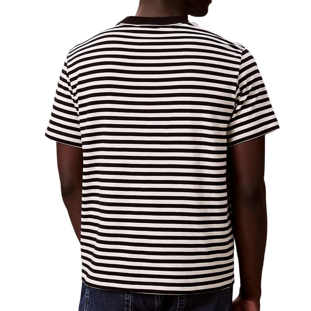 T-Shirt à Rayure Noir/Écru Homme Calvin Klein Jeans 20s Stripe vue 2