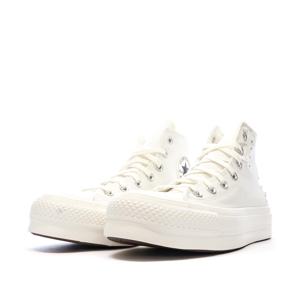 Baskets Blanches Femme Converse Chuck Taylor All Star Perles vue 6