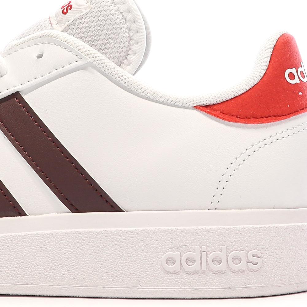 Baskets Blanches/Rouge Homme Adidas Grand Court Base 2.0 vue 7
