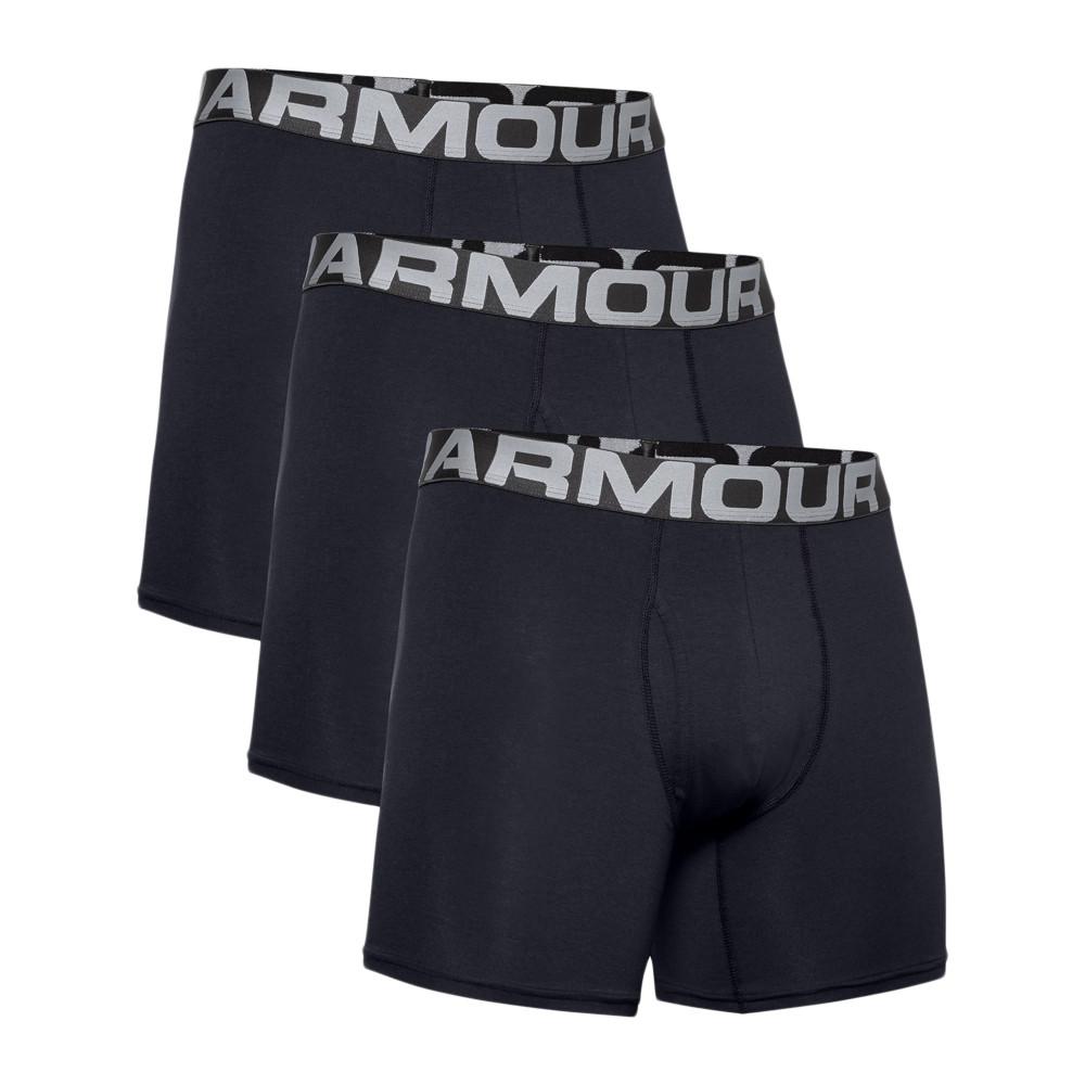 x3 Boxers Noir Homme Under Armour Charged pas cher