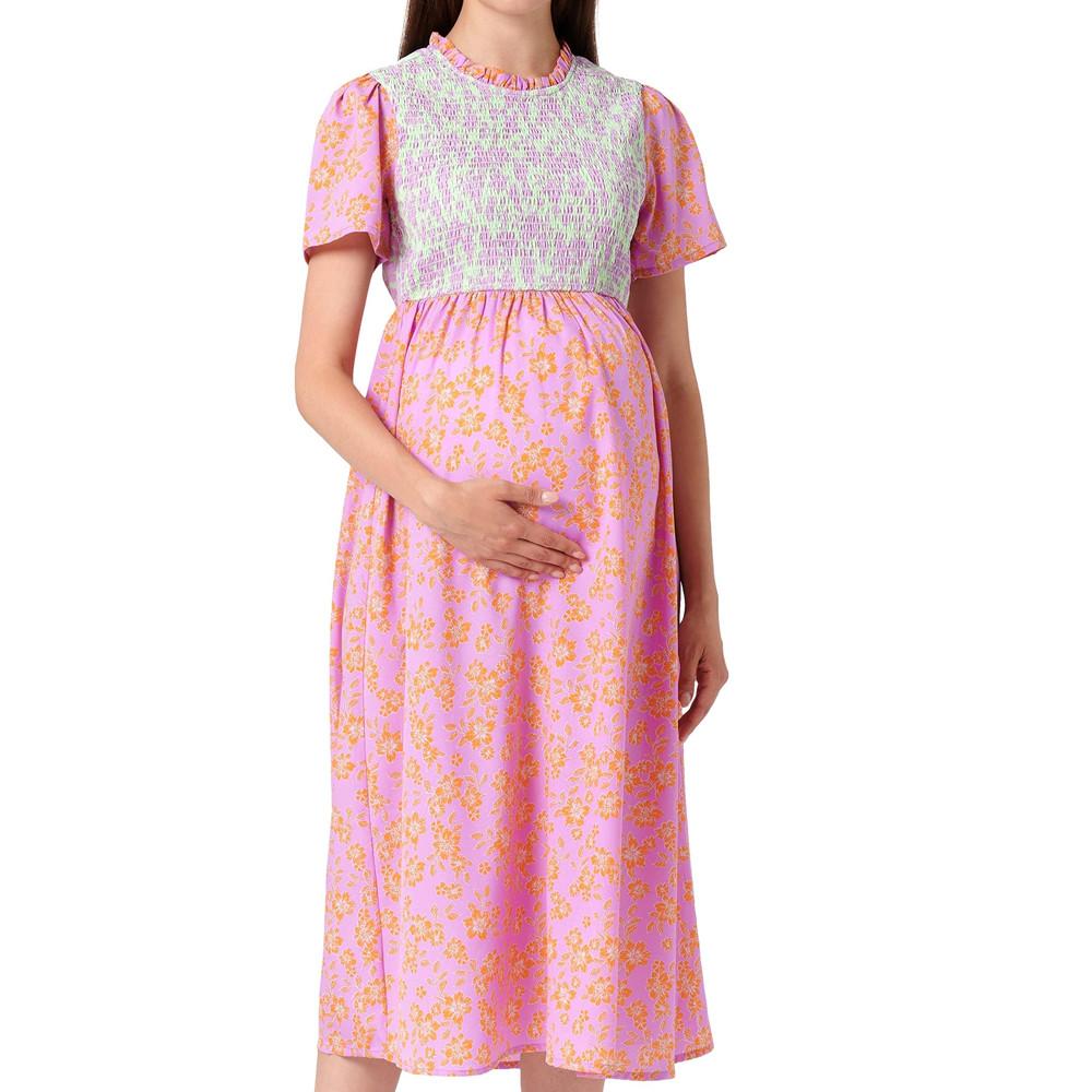 Robe de grossesse Rose/Verte Femme Mamalicious Dante pas cher