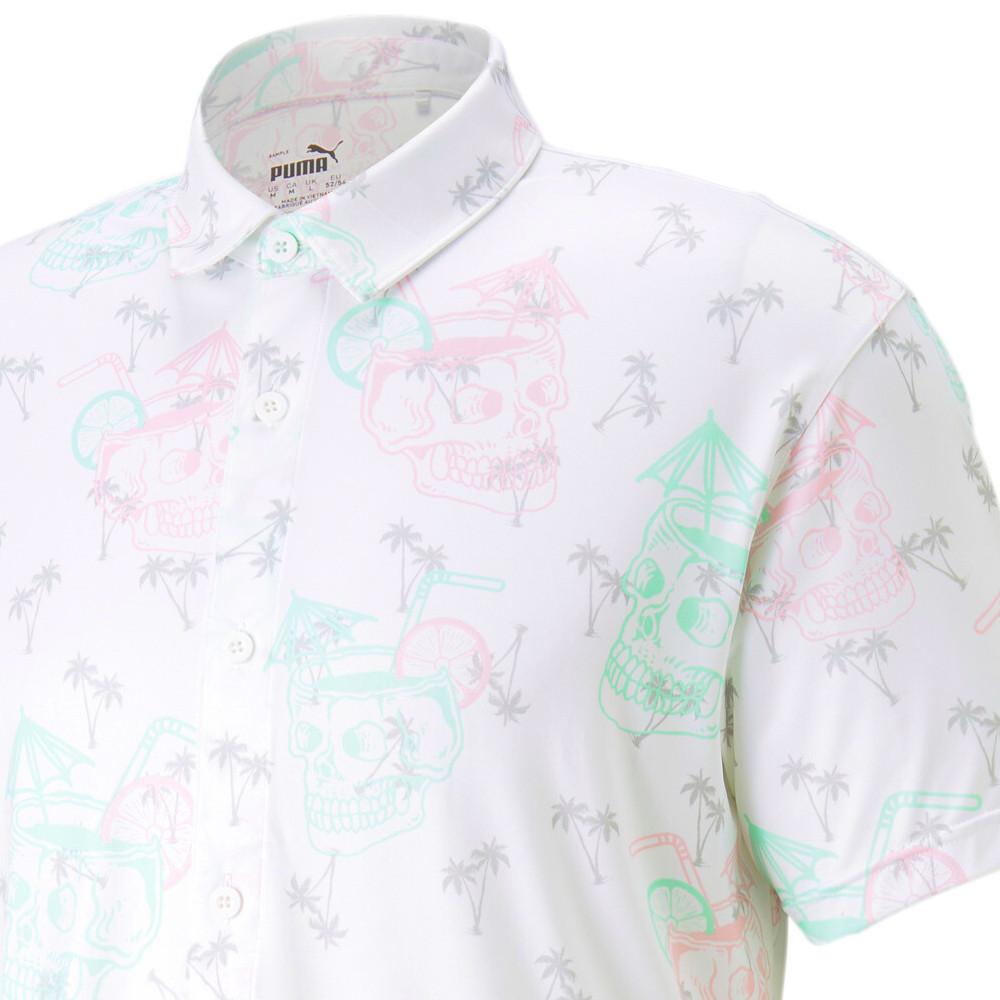 Chemisette de Golf Blanche Imprimé Homme Puma Tropi-cool vue 3