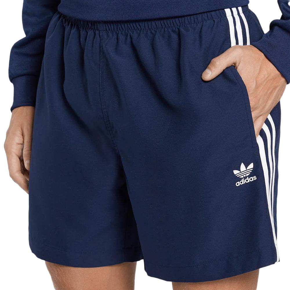 Short de bain Bleu Foncé Homme Adidas 3-stripes Swims pas cher