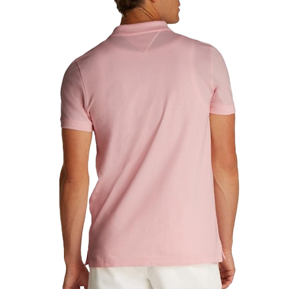 Polo Rose Homme Tommy Hilfiger Tjm Slim vue 2