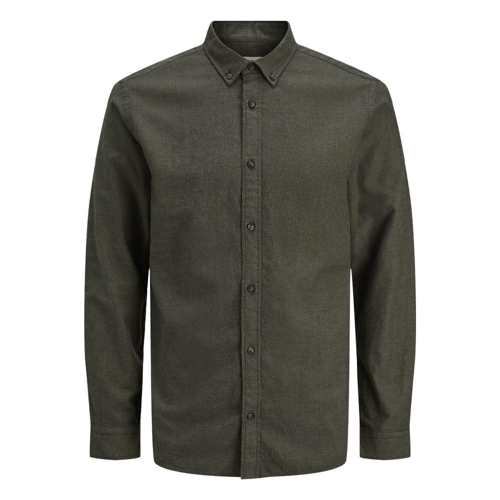 Chemise Kaki Homme Jack & Jones Classic Melange pas cher