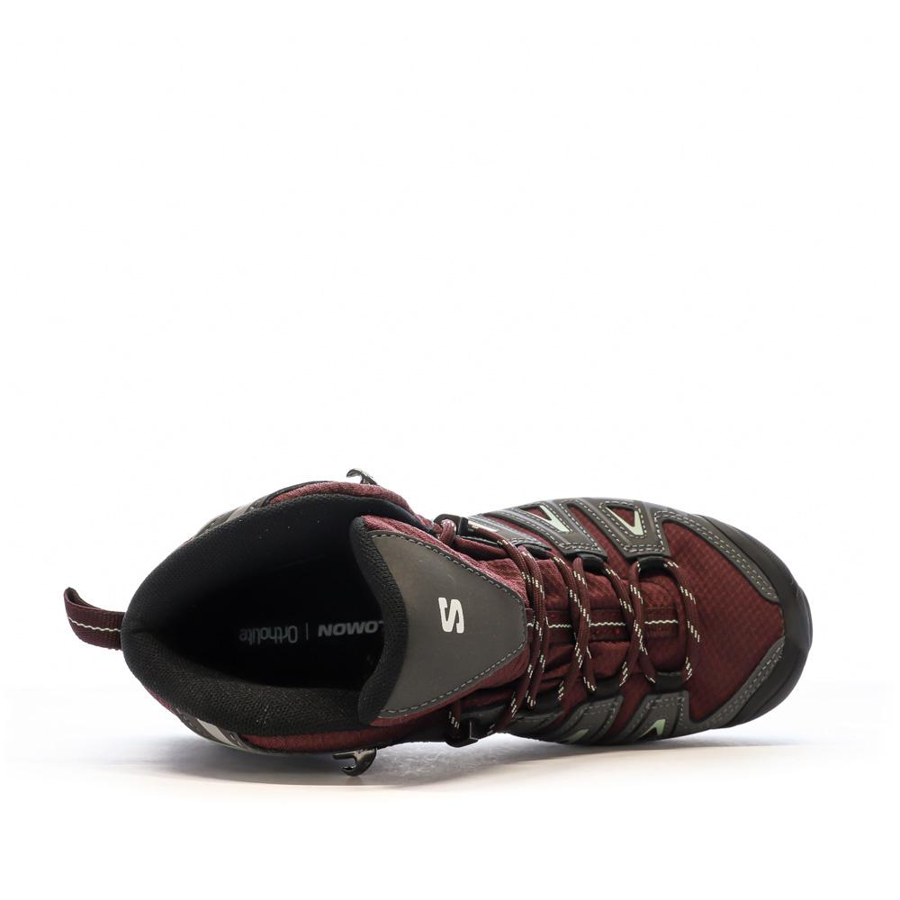 Chaussures de randonnée Grise/Bordeaux Femme Salomon Pioneer vue 4