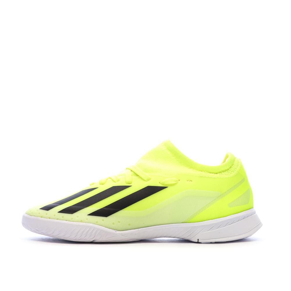 Chaussures de football Jaune Fluo Garçon Adidas X Crazyfast League pas cher