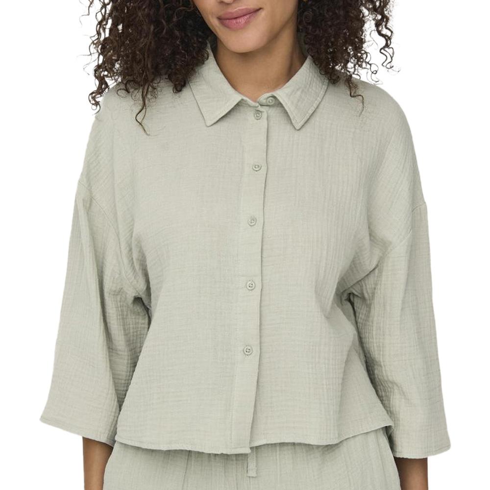 Chemise Verte Femme JDY Theis Life 3/4 pas cher