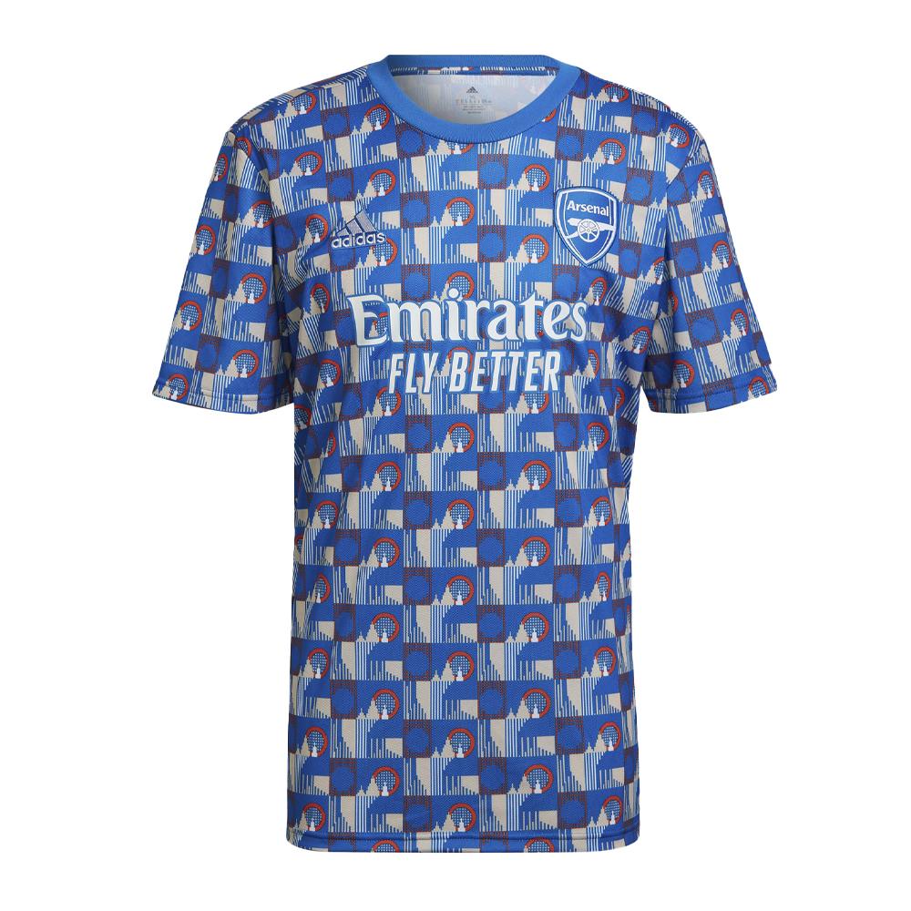Arsenal Maillot Prematch Bleu Homme Adidas TFL 21/22 pas cher