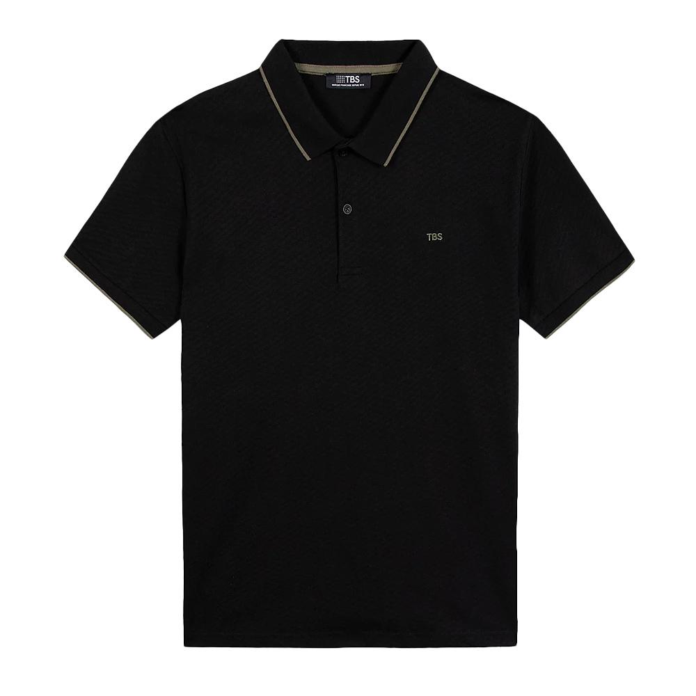 Polo Noir Homme TBS Lierre pas cher