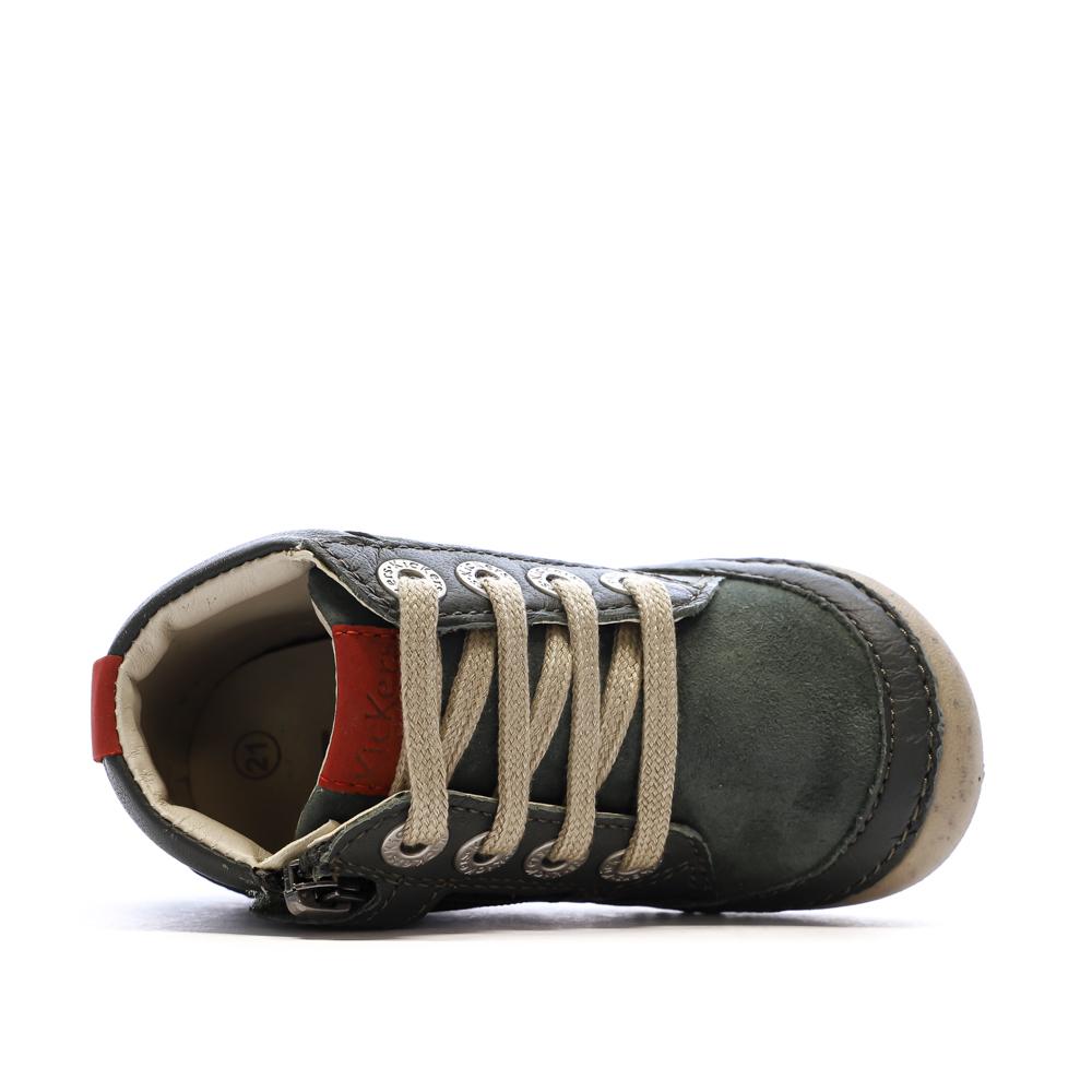 Baskets Vert Garçon KickersSonistreet vue 4