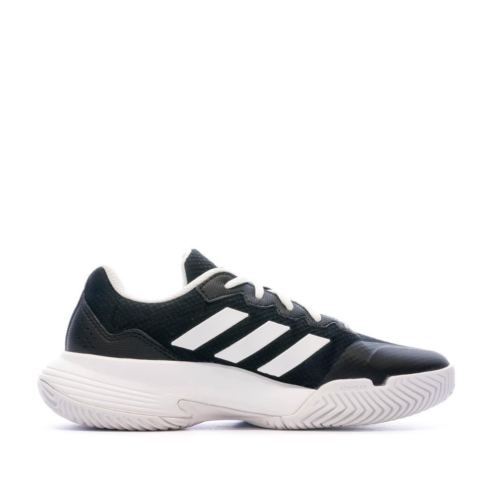Baskets Noires Femme Adidas Gamecourt 2 vue 2