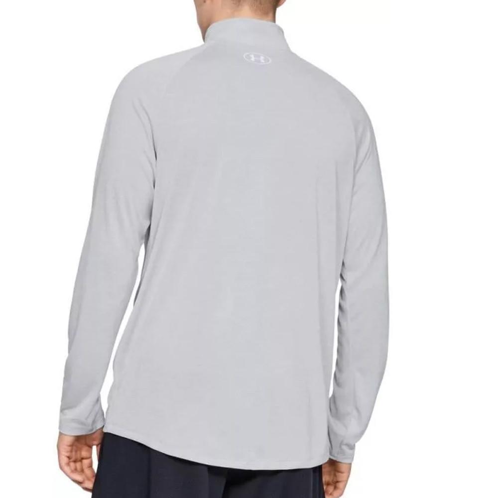 T-shirt Manches Longues Gris Homme Under Armour Tech 1/2 Zip vue 2