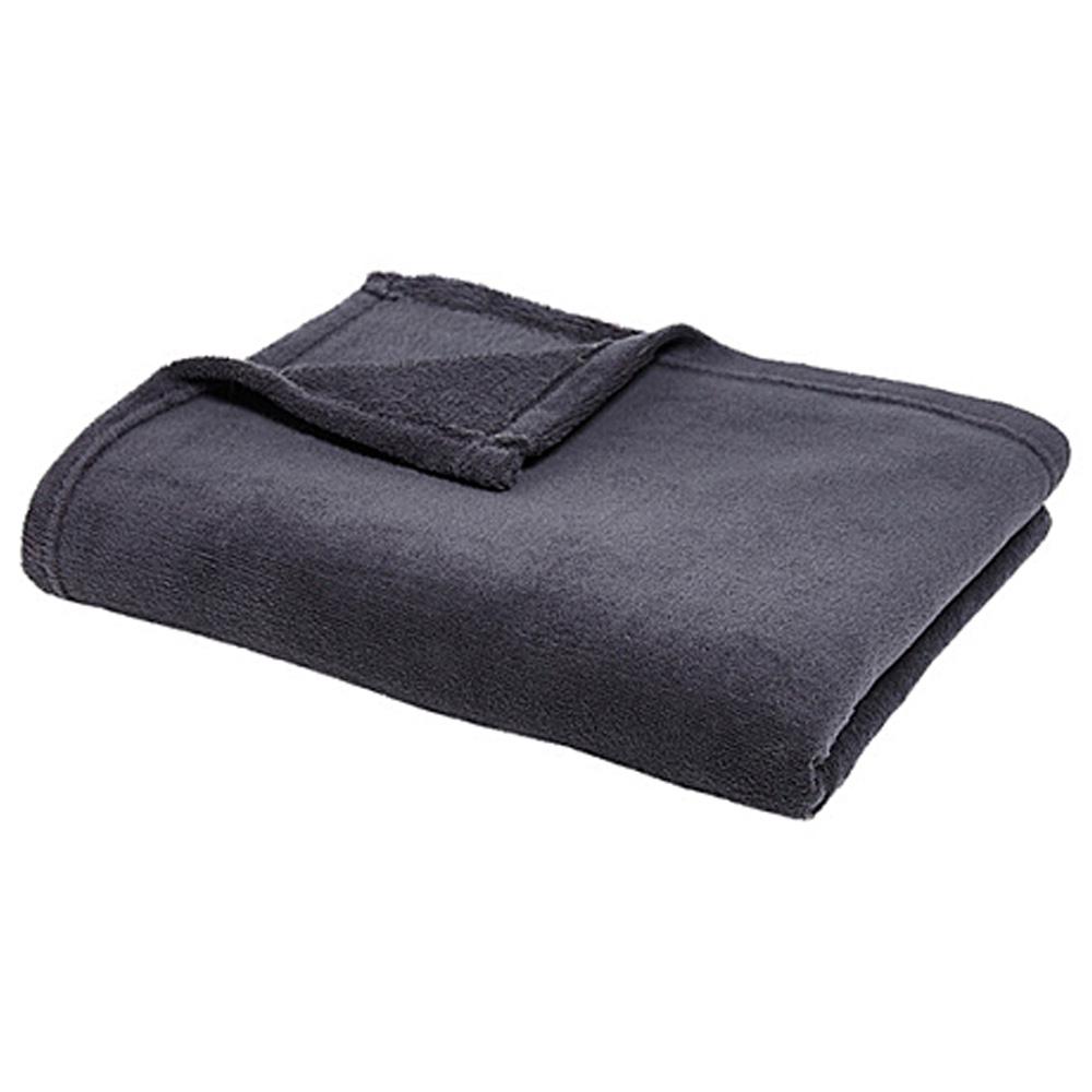 Plaid Gris Foncé Today Plaid Xl Moelleux 150x200 pas cher