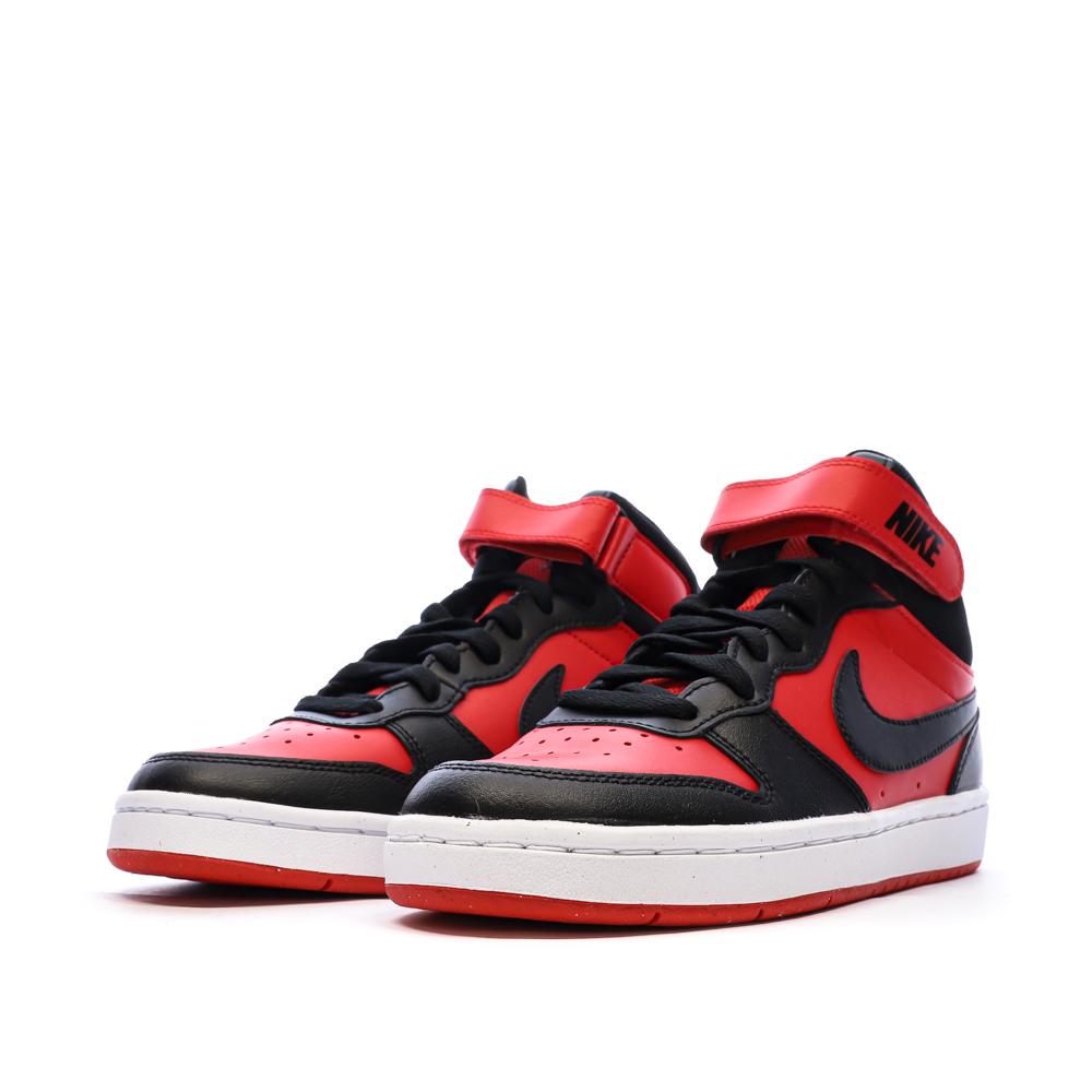 Baskets Noir/Rouge Mixte Nike Court Borough Mid 2 vue 6