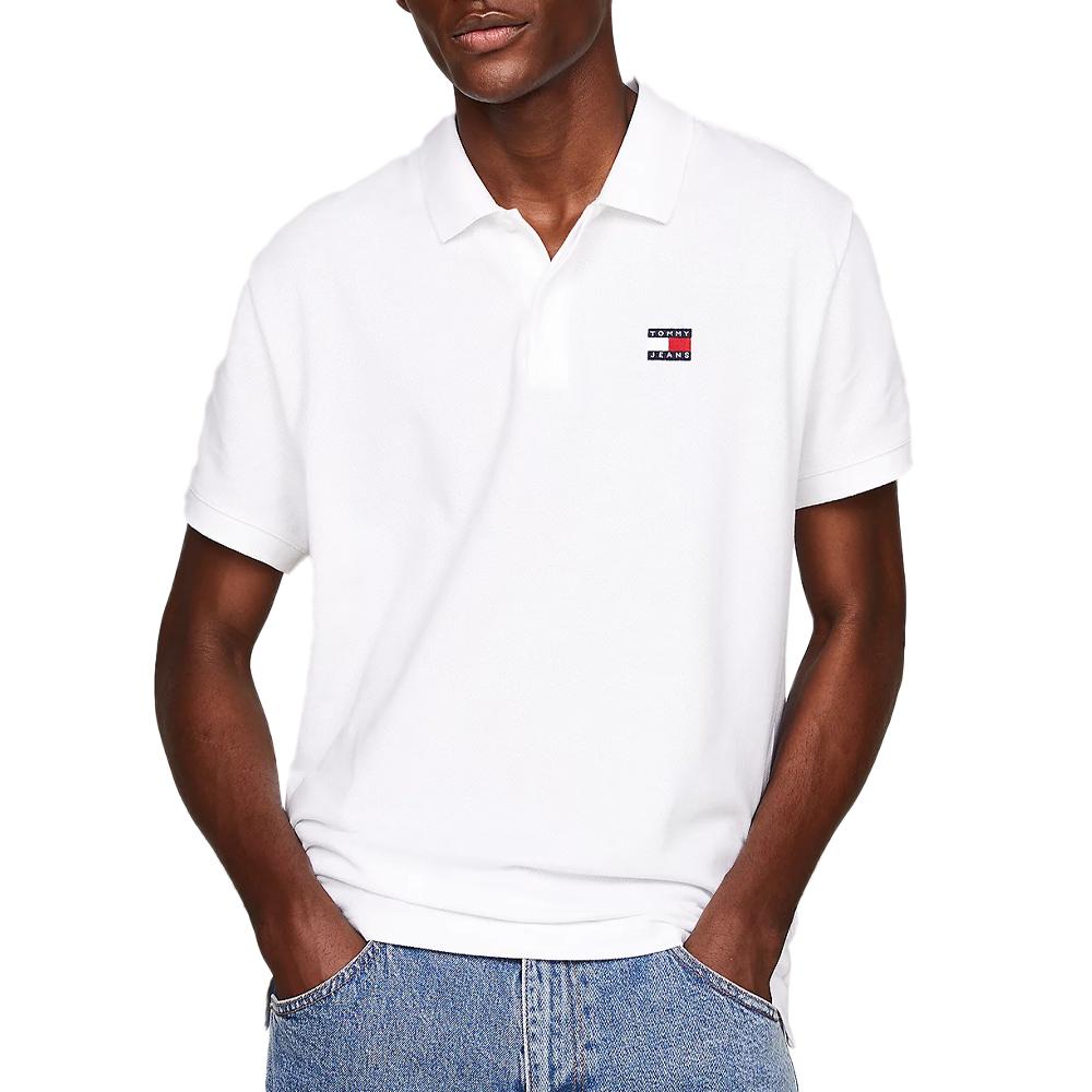 Polo Blanc Homme Tommy Hilfiger Badge pas cher