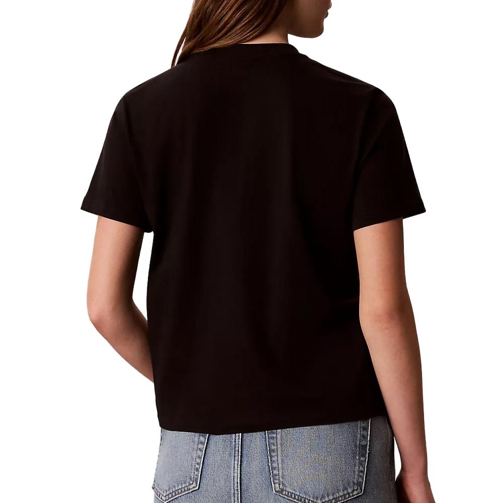 Camiseta negra de mujer Calvin Klein Jeans Classic Script ver 2