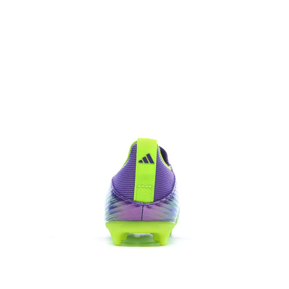 Zapatillas de fútbol moradas/amarillas para niños Adidas F50 League Ll FG/MG ver 3