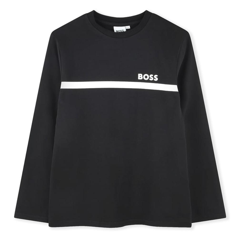 Schwarzes T-Shirt für Jungen von Hugo Boss J52727 günstig