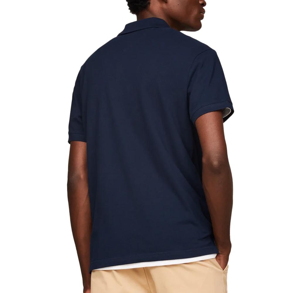 Polo Noir Homme Tommy Hilfiger Badge vue 2