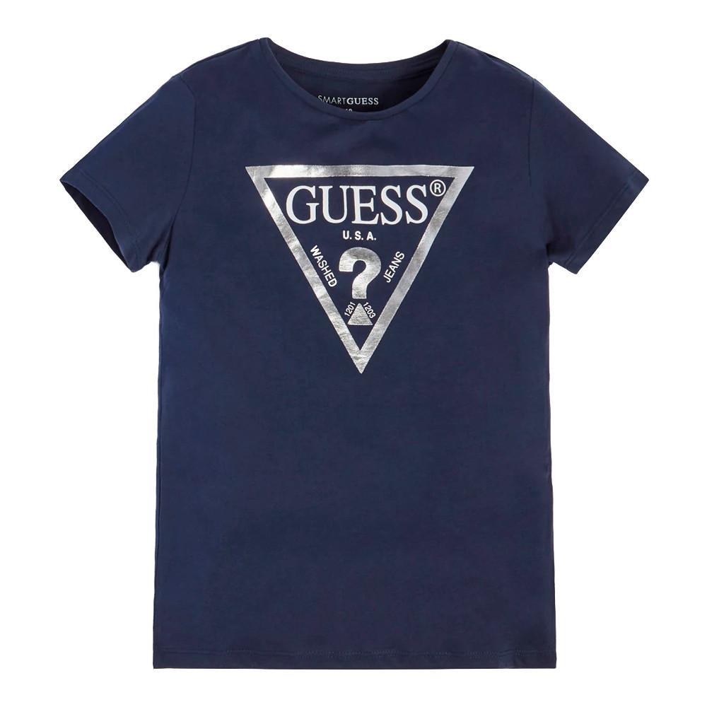 T-shirt Bleu Fille Guess pas cher