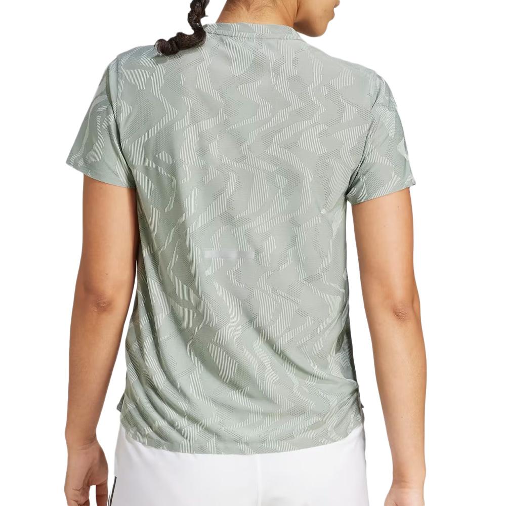 T-Shirt de Sport Vert Femme Adidas CLIMACOOL+ vue 2