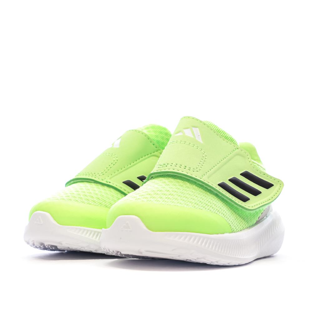 Baskets Jaune Fluo Garçon Adidas Runfalcon 3.0 Ac vue 6