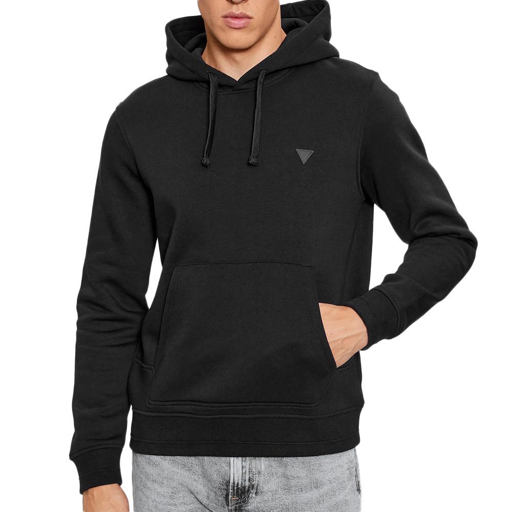 Sweat à Capuche Noir Homme Guess Christian pas cher