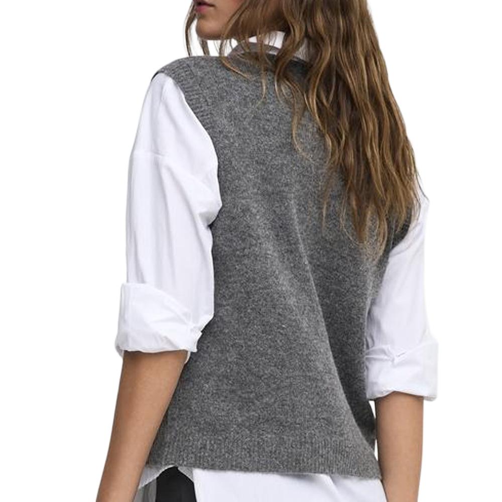 Chaleco gris claro de mujer Only Livia ver 2