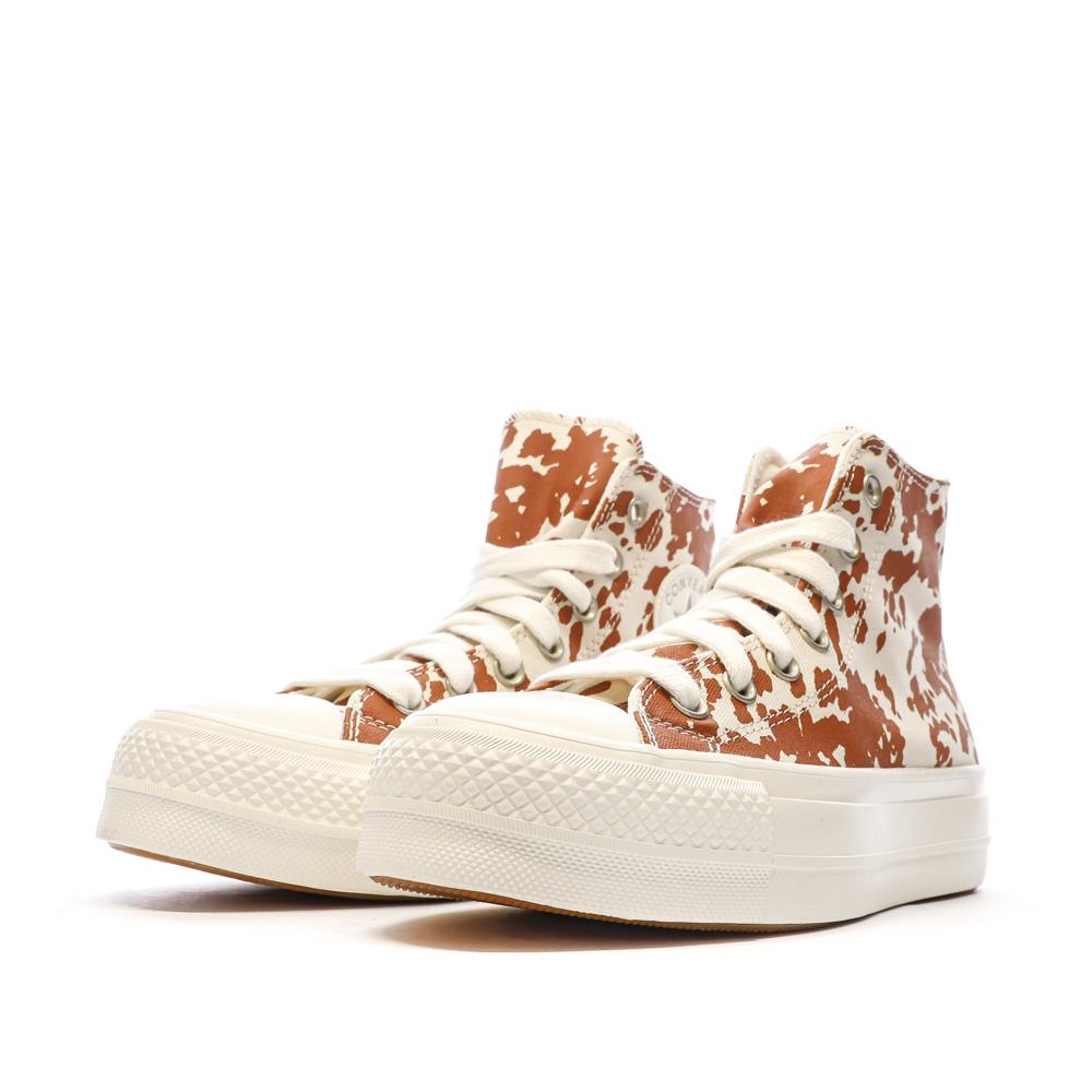 Baskets Oranges/Beige Femme Converse Chuck Taylor All Star Lift vue 6
