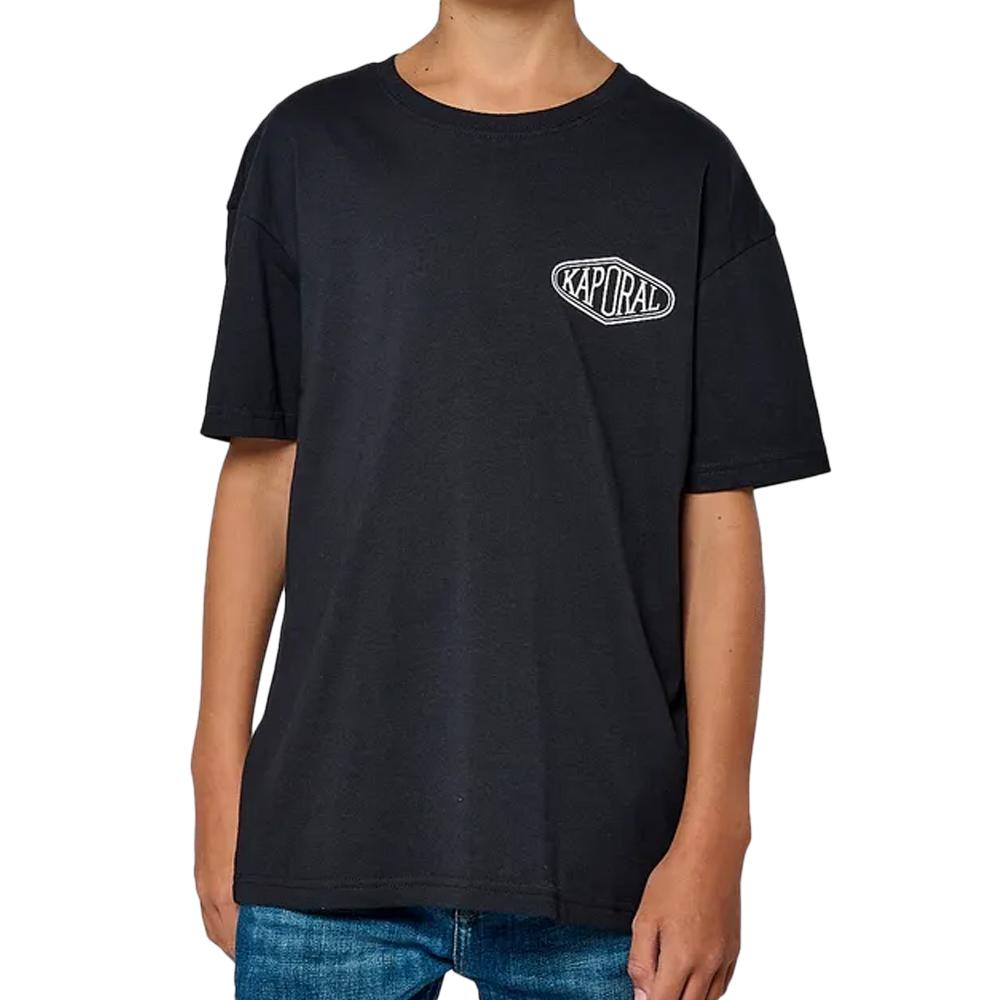 T-shirt Noir Garçon Kaporal MERCY pas cher