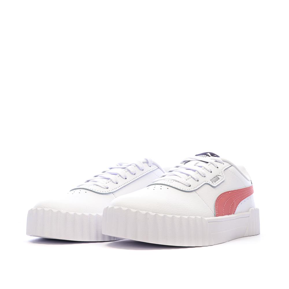 Baskets Blanche/Rose Fille/Femme Puma Carina 3.0 vue 6