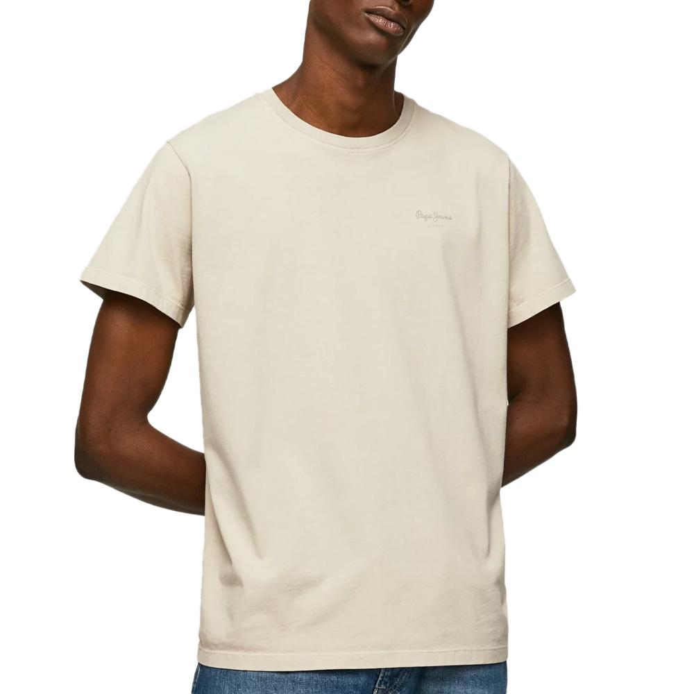 T-shirt Ecru Homme Pepe jeans Jacko PM508664 pas cher