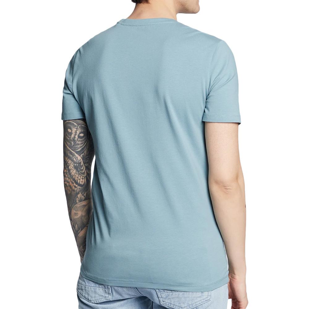 T-shirt Bleu Homme Guess Vertical vue 2