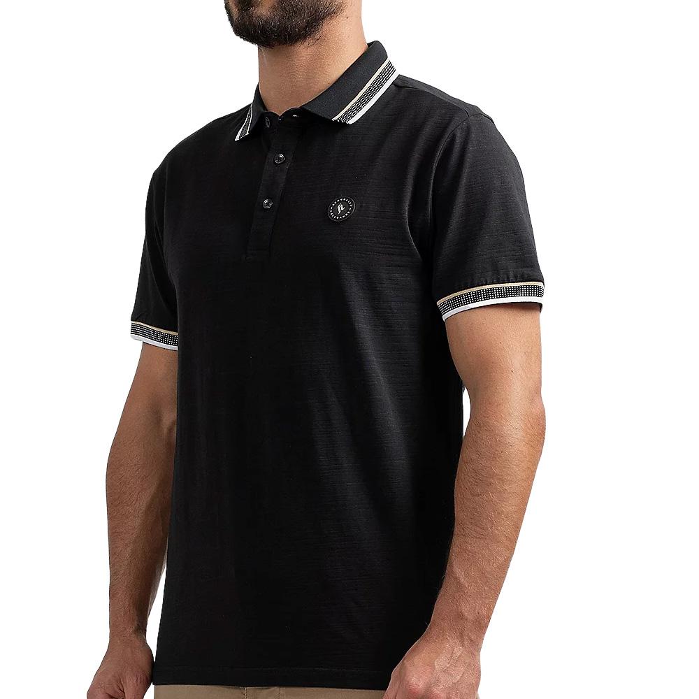 Polo Noir Homme Sun Valley BREKKA pas cher
