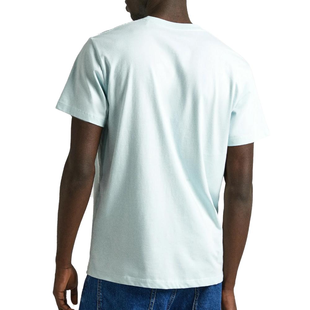 T-shirt Bleu Ciel Homme Pepe jeans Eggo SEB vue 2