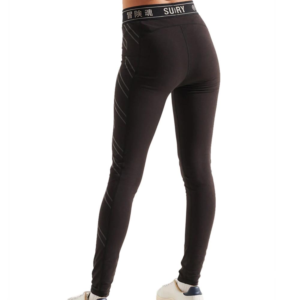 Legging Noir Femme Superdry Sportstyle vue 2