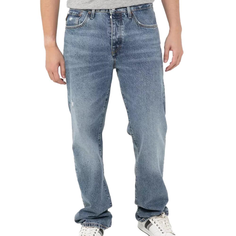Jean Droit Bleu Homme Superdry Vintage pas cher