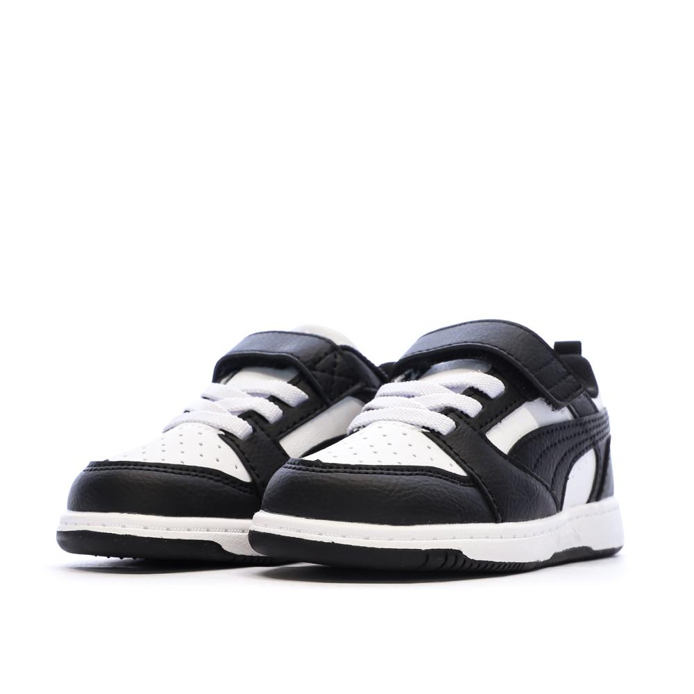 Baskets Noires/Blanches Garçon Puma Rebounds vue 6