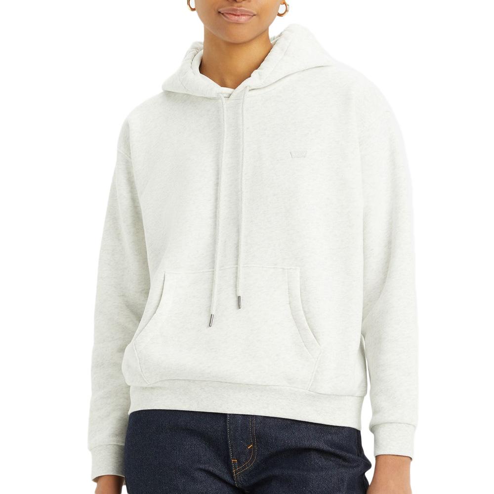 Sweat à Capuche Gris Femme Levi's Everyday pas cher