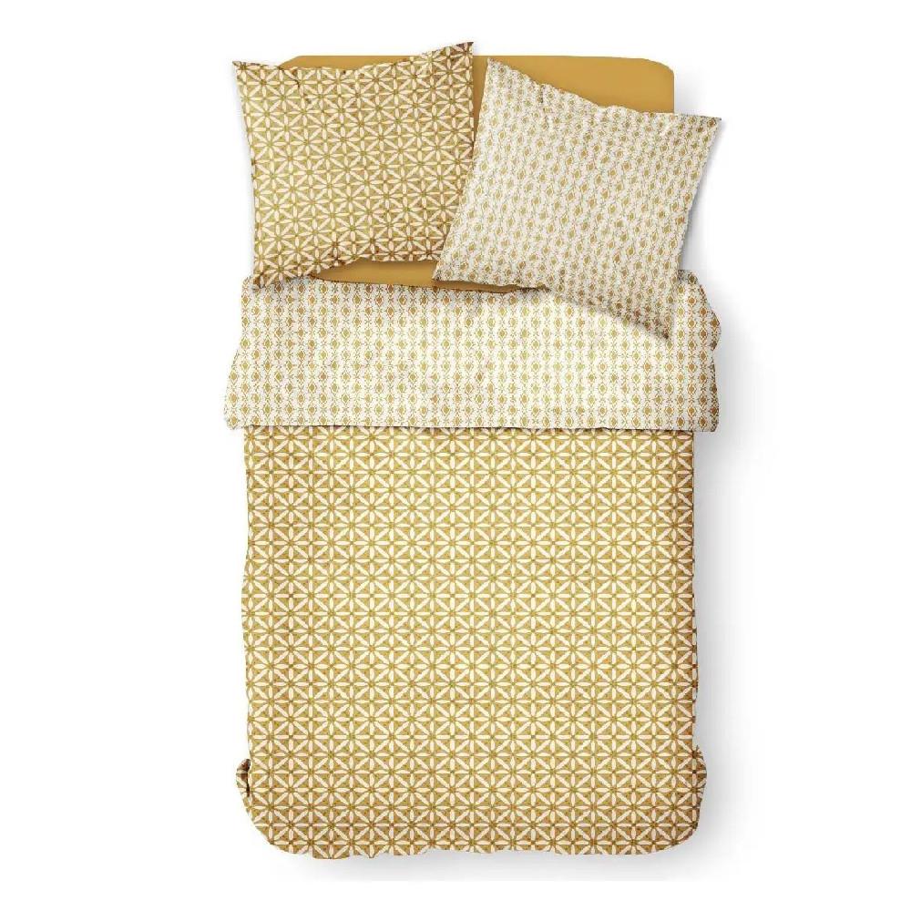 Parure de lit 220x240cm Jaune/Blanc Today Coton 57 Fils Sunshine vue 2