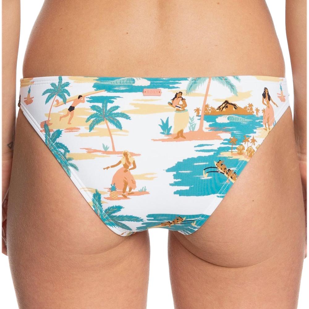 Bas de Bikini Blanc/Palmiers Femme Roxy Printed Beach Classics vue 2