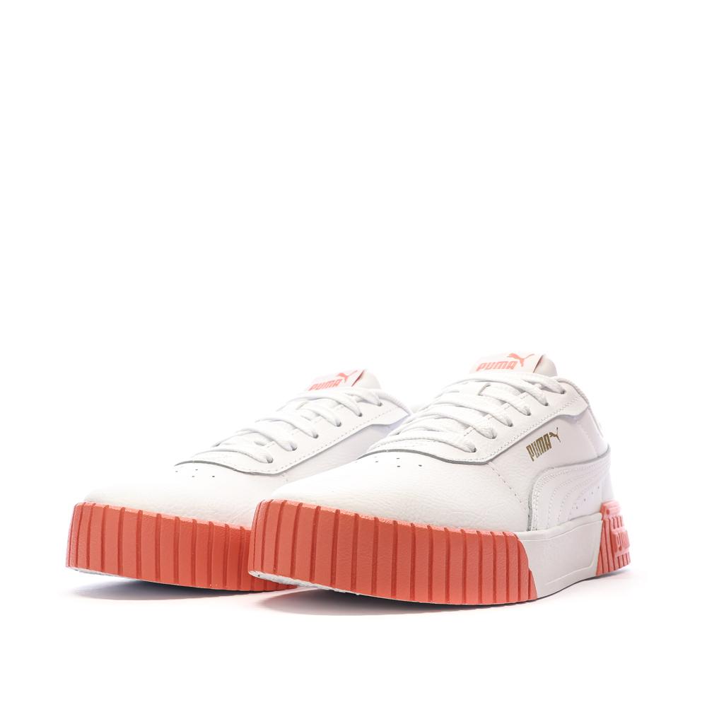 Baskets Blanc/Orange Femme Carina 2.0 vue 6
