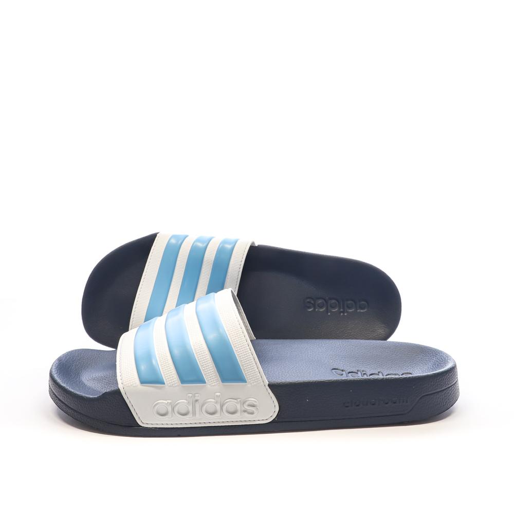Claquettes Marine/Blanc/Bleu Adidas Adilette Shower pas cher