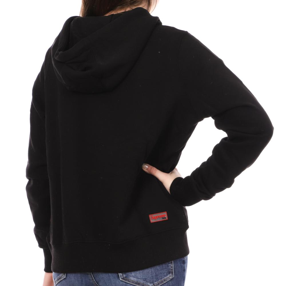 Sweat à Capuche Noir Femme Supreme Grip Pat vue 2