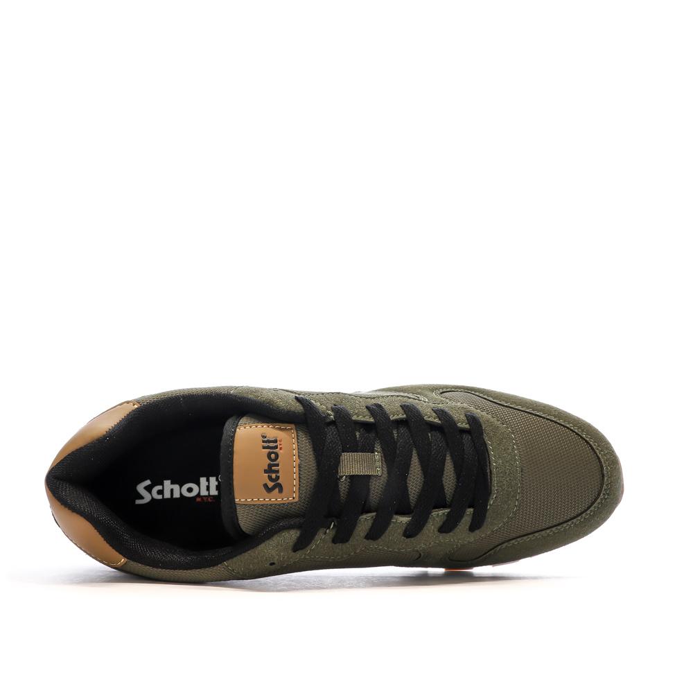 Baskets Kaki Homme Schott Norati vue 4