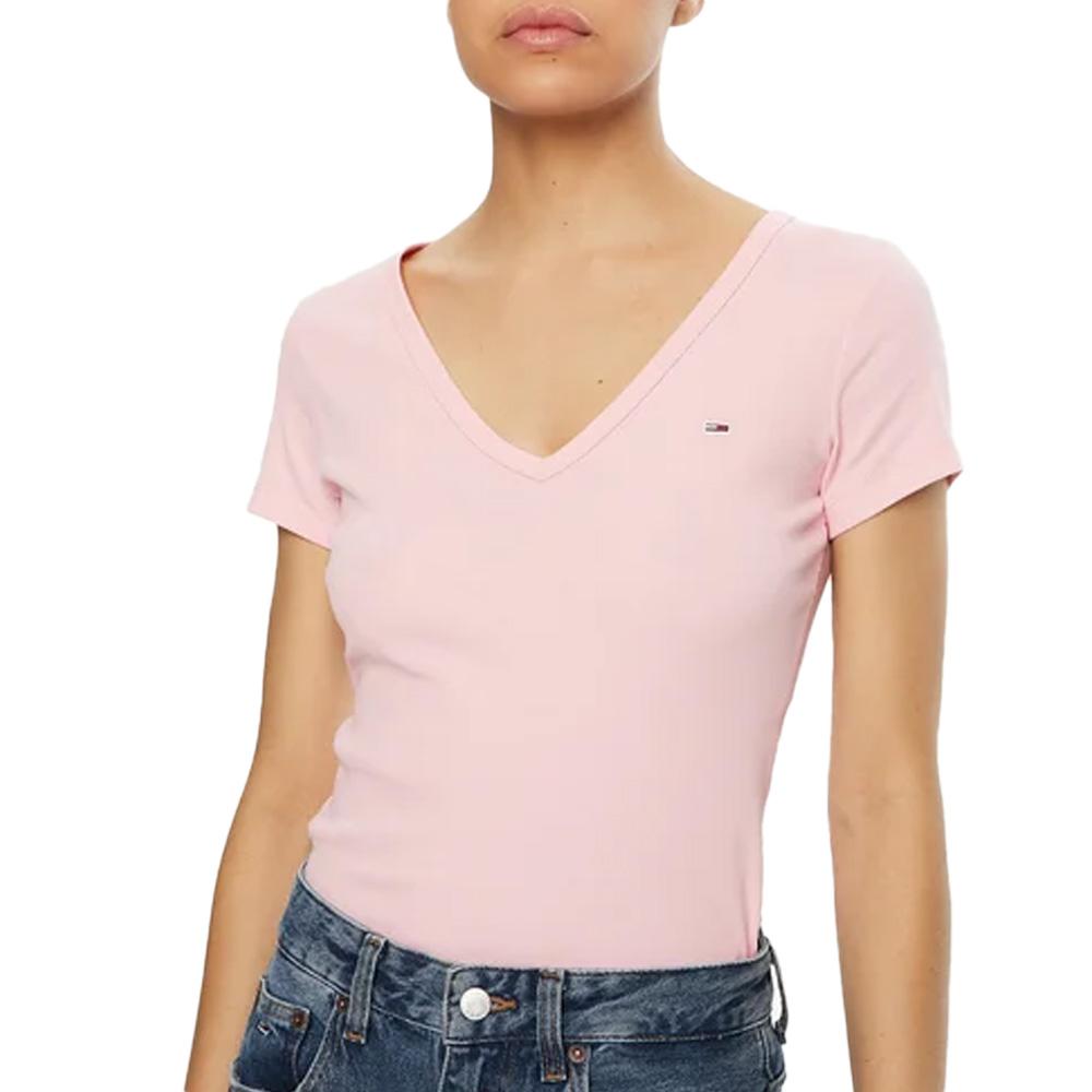 T-Shirt Rose Femme Tommy Hilfiger Essentials pas cher